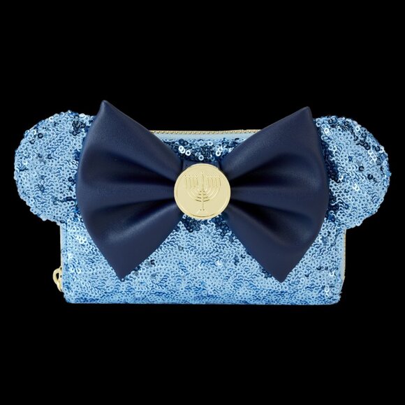 Loungefly Handbags - Disney Loungefly Minnie Mouse Hanukkah Sequin Zip Around Wallet